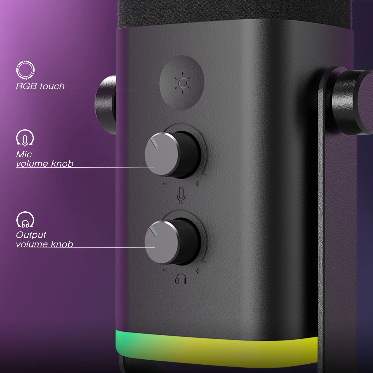 FIFINE USB/XLR Dynamic Microphone - Touch Mute, Headphone Jack, I/O Controls