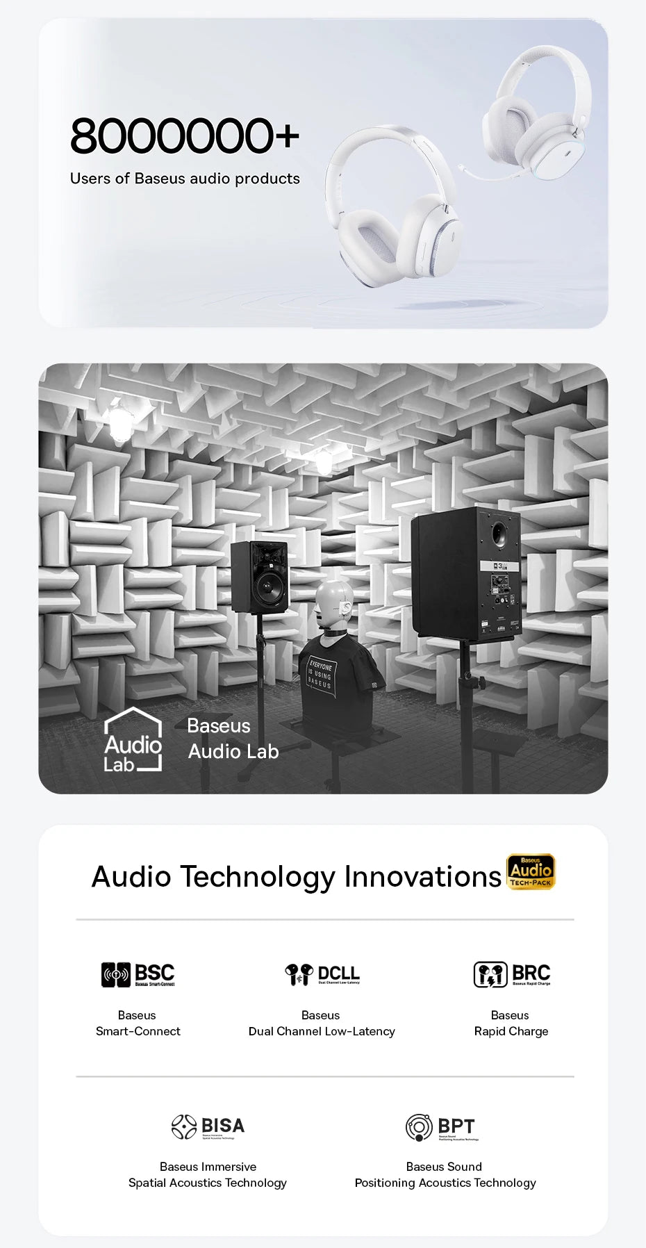 Baseus Gaming Headphones - Dual-Mode Wireless 40mm Driver, 40H Playback with ChatMix