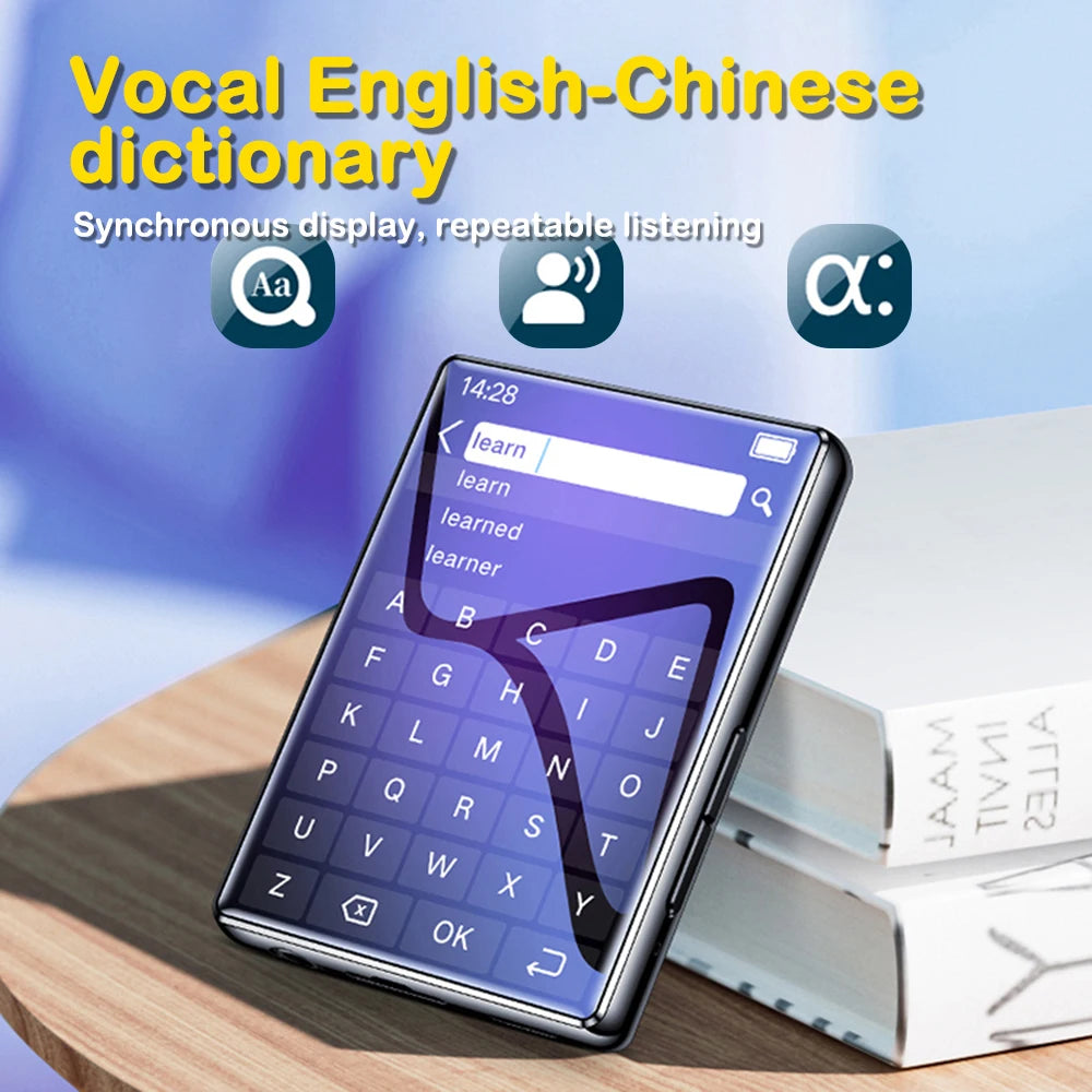 2.4 Inch Full-Screen MP3 Player - Ultra-Thin Bluetooth 5.2 Hi-Fi Music & Video Player