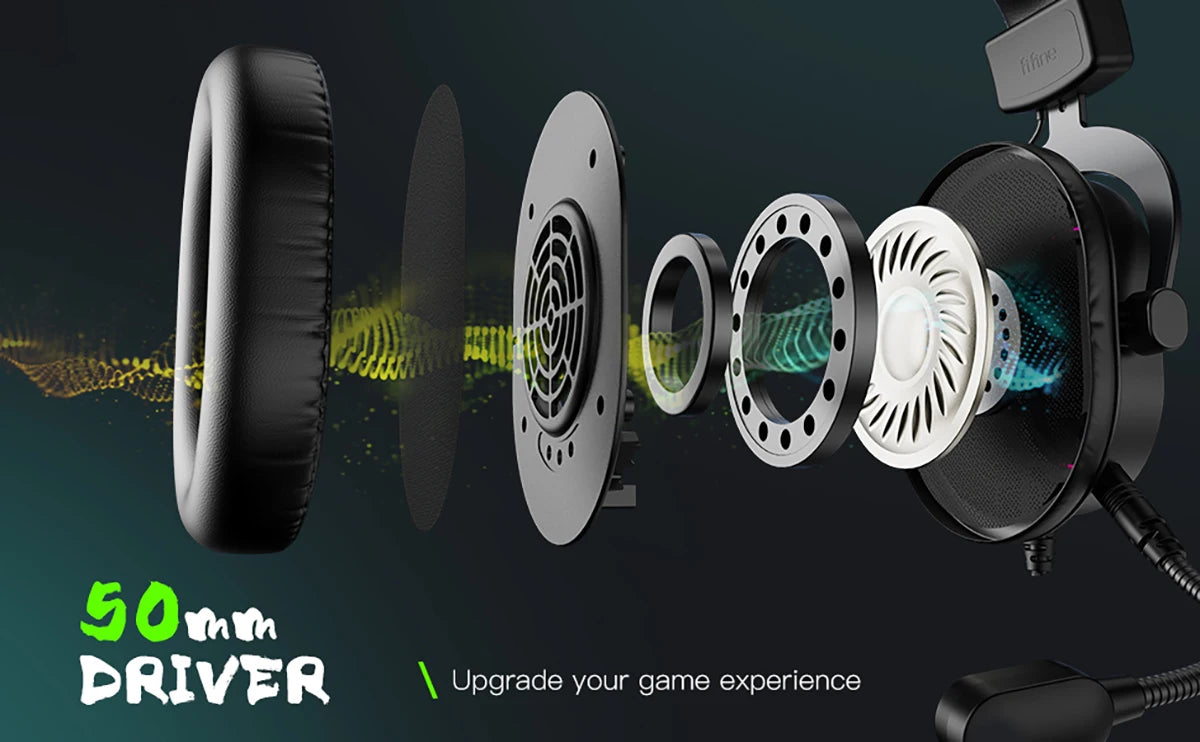 Vortex RGB Gaming Headset with Mic - Over-Ear 7.1 Surround Sound Headphones for PC, PS4, PS5 & Xbox