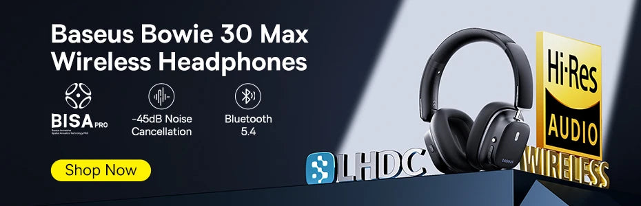 Baseus Gaming Headphones - Dual-Mode Wireless 40mm Driver, 40H Playback with ChatMix