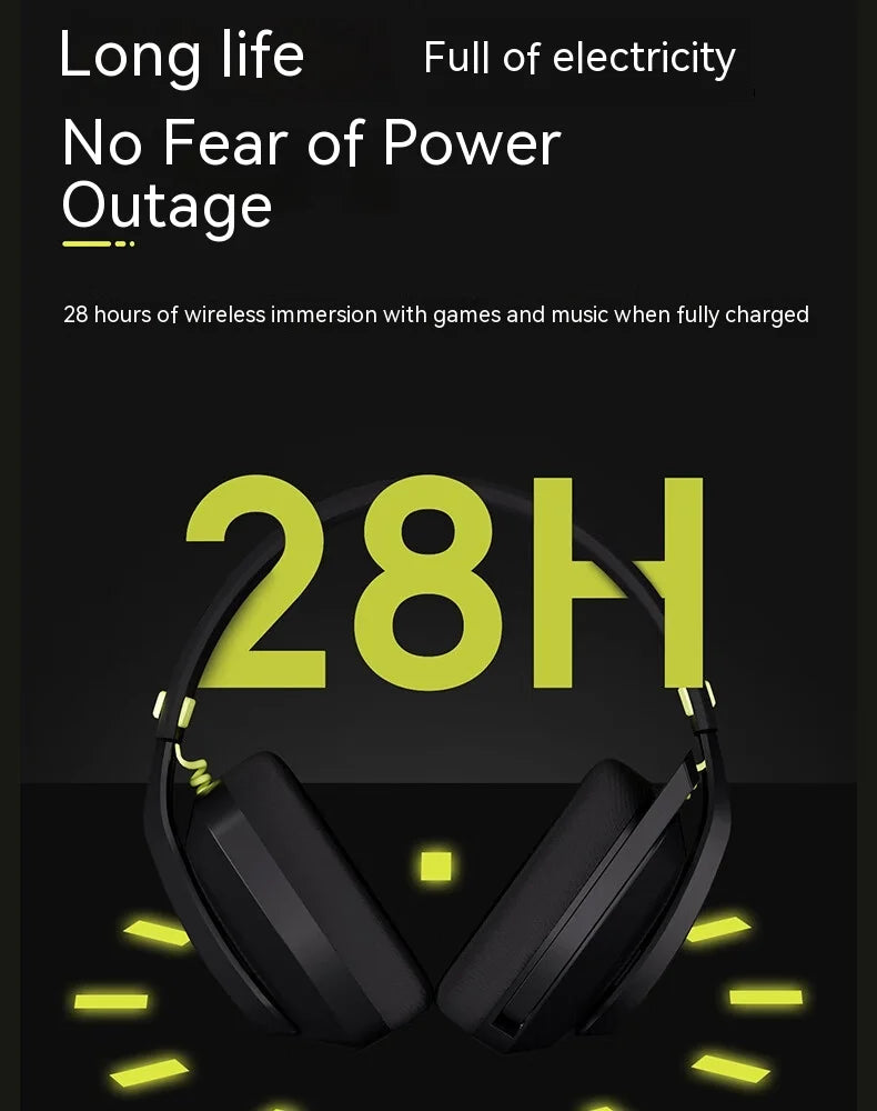Siren Wireless Gaming Headset - Low Latency, Bluetooth 5.3 & 2.4G, FPS Optimized, Lightweight