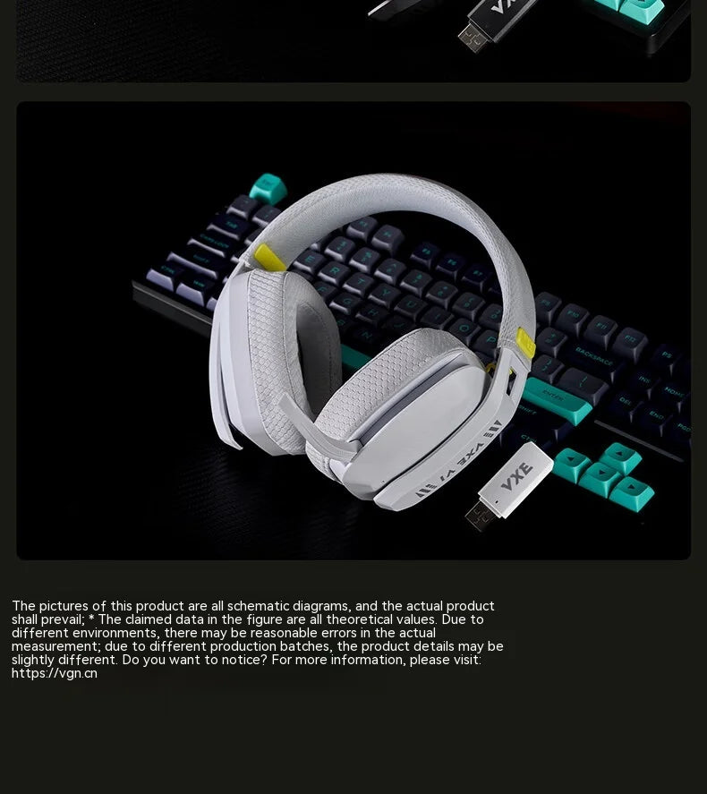 Siren Wireless Gaming Headset - Low Latency, Bluetooth 5.3 & 2.4G, FPS Optimized, Lightweight