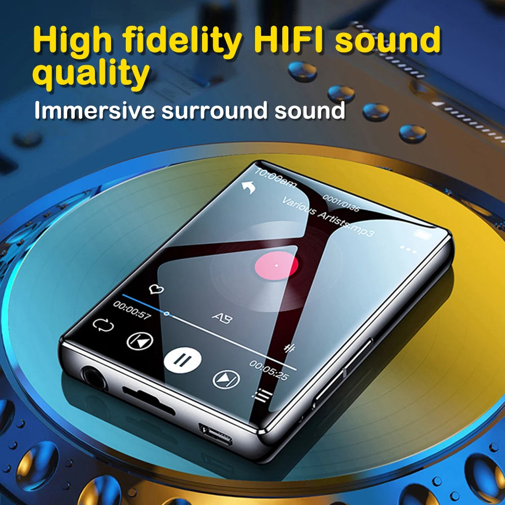 2.4 Inch Full-Screen MP3 Player - Ultra-Thin Bluetooth 5.2 Hi-Fi Music & Video Player