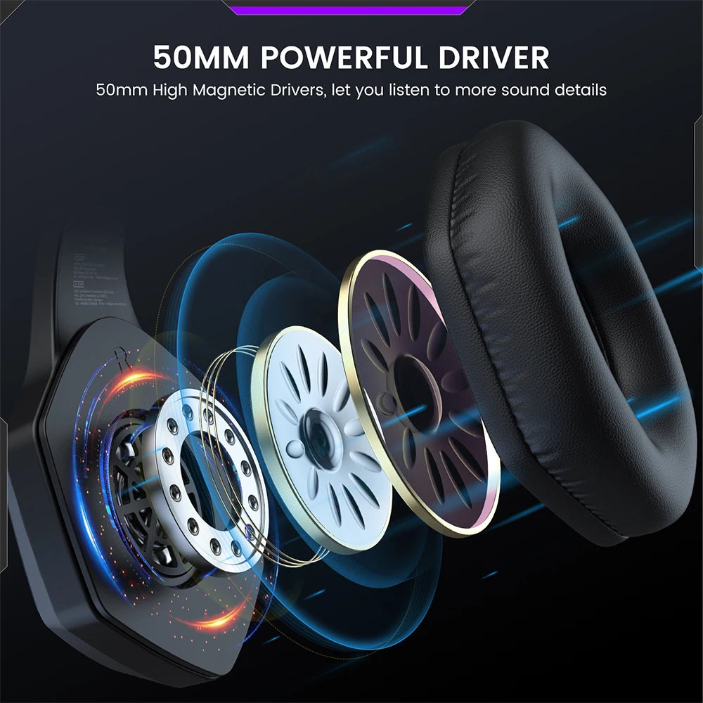 EKSA E1000 WT – Ultra-Low Latency Wireless Gaming Headset with 7.1 Surround Sound