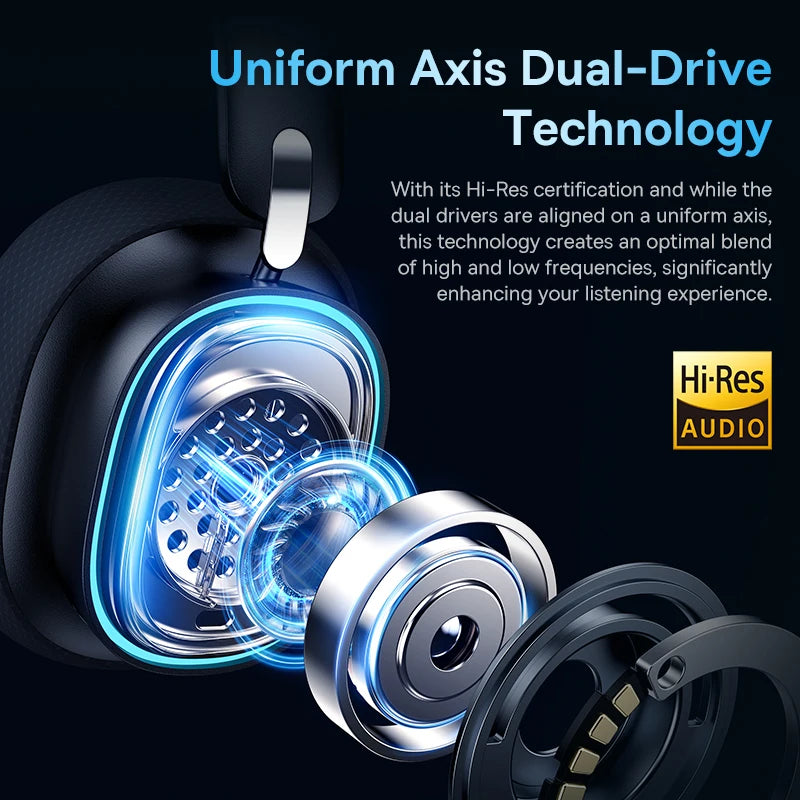 Baseus Gaming Headphones - Dual-Mode Wireless 40mm Driver, 40H Playback with ChatMix