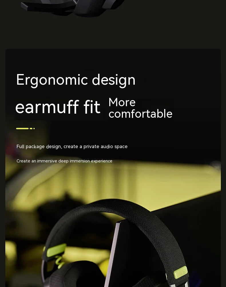 Siren Wireless Gaming Headset - Low Latency, Bluetooth 5.3 & 2.4G, FPS Optimized, Lightweight