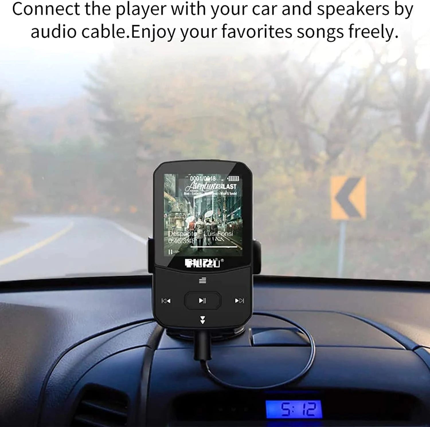 RUIZU X52 Clip MP3 Player with Bluetooth 5.0, Hi-Fi Sound, and 128GB Support