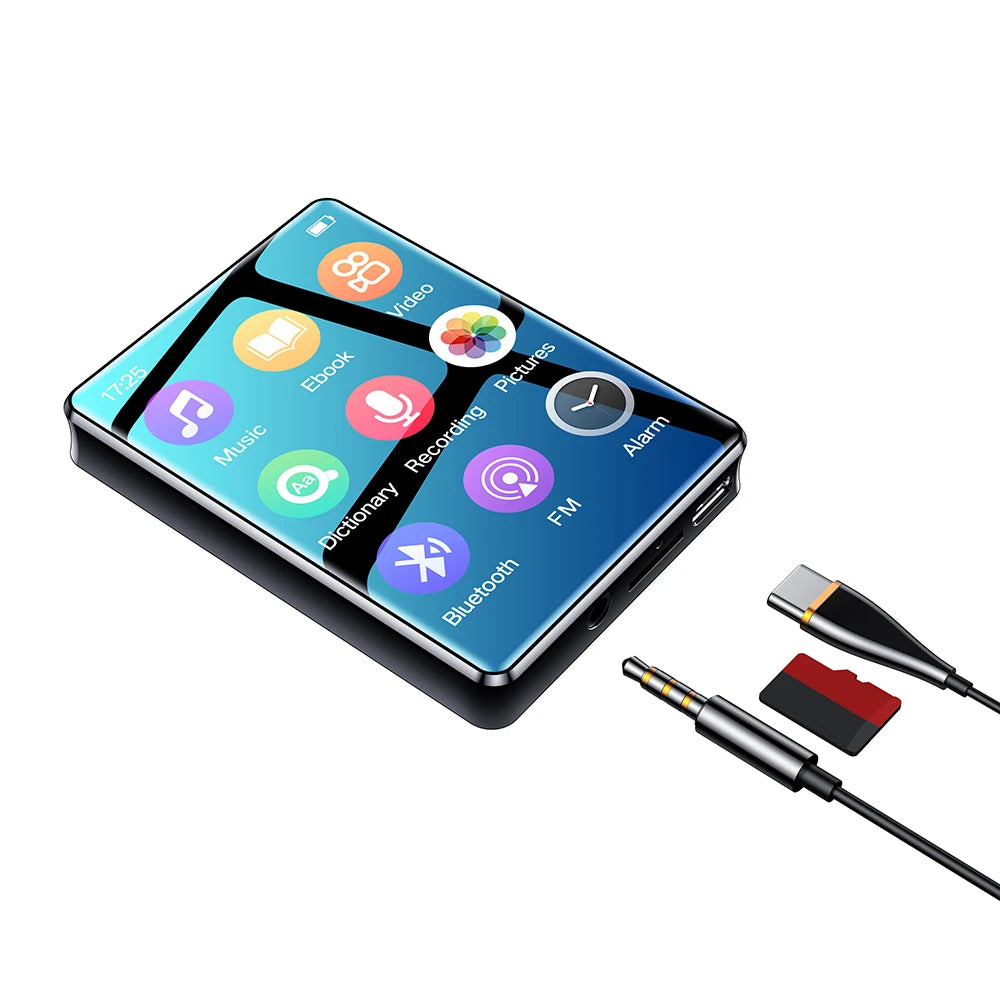 2.4 Inch Full-Screen MP3 Player - Ultra-Thin Bluetooth 5.2 Hi-Fi Music & Video Player