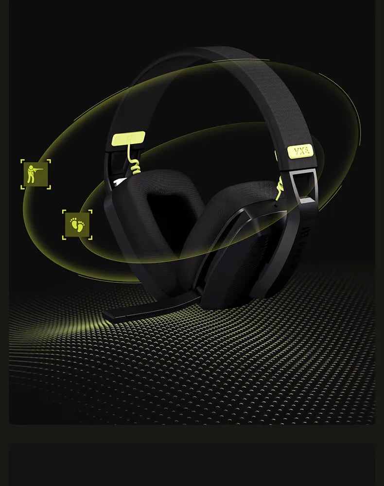 Siren Wireless Gaming Headset - Low Latency, Bluetooth 5.3 & 2.4G, FPS Optimized, Lightweight