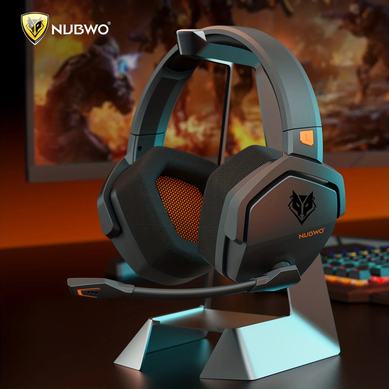 NUBWO G06 Gaming Headset - Ultra-Low Latency, Noise-Cancelling, Bluetooth, 2.4GHz Wireless Headphones with Mic for PS5, PS4, Xbox, PC & Mac